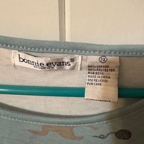 BONNIE EVANS CATS TOP SIZE 2X - Picture 4 of 4